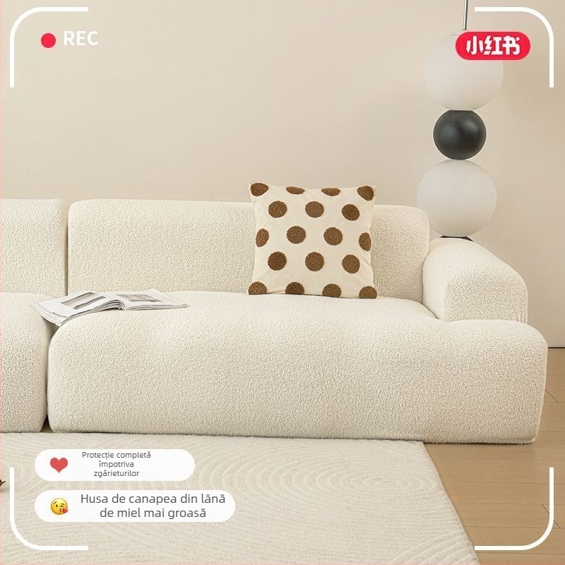 Husă de canapea pentru colțar, din poliester, culoare solidă, stil minimalist modern