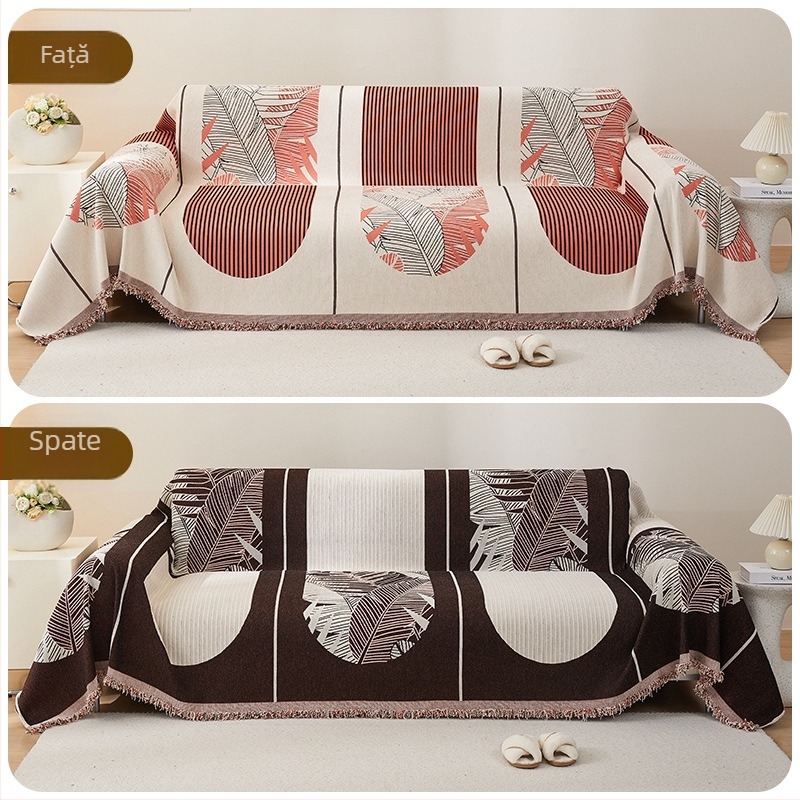 Husa de canapea din chenille, culoare solidă, potrivire universală, stil festiv