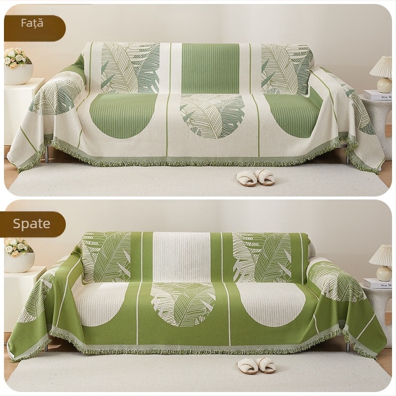 Husa de canapea din chenille, culoare solidă, potrivire universală, stil festiv