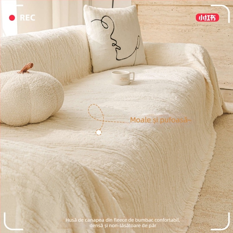 Husă pentru canapea din catifea, model în dungP, potrivire universală, stil minimalist modern, personalizare disponibilă