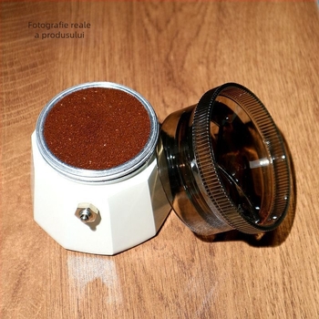 Dispenser de pulberi pentru moka pot – ABS, stil modern minimalist, 100 g, personalizabil, potrivit pentru birou, acasă, în exterior și cafenea