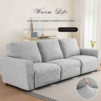 Husa pentru canapea Bright piano, poliester, pentru canapele combinate, model solid, stil simplu modern