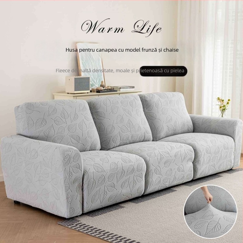 Husa pentru canapea Bright piano, poliester, pentru canapele combinate, model solid, stil simplu modern