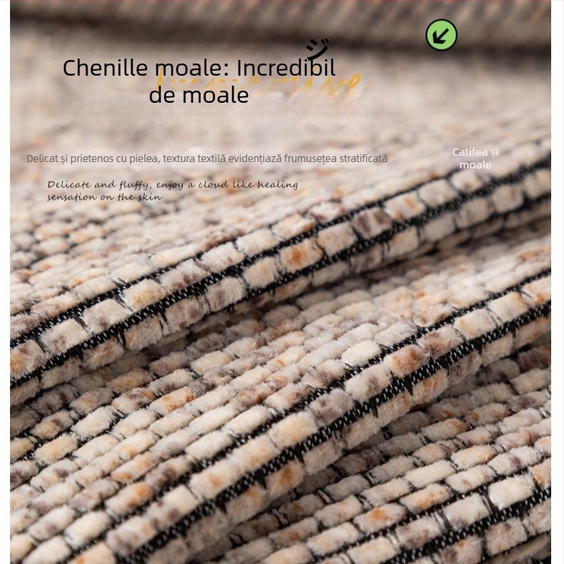 Prosop de canapea din chenille pentru două locuri, stil Nordic, tip pernă, husă de protecție împotriva prafului