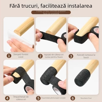 Capace pentru picioarele scaunelor, anti-derapante și rezistente la uzură, husă de protecție universală; material: Silk flower, formă: dreptunghiulară, model: 69850