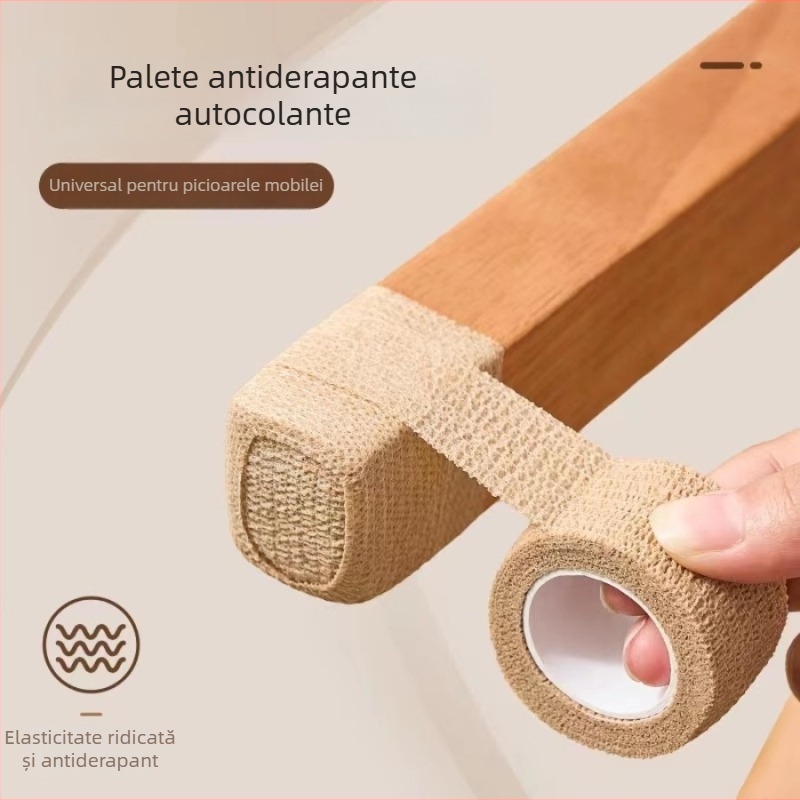 Capace pentru picioarele scaunelor, anti-derapante și rezistente la uzură, husă de protecție universală; material: Silk flower, formă: dreptunghiulară, model: 69850