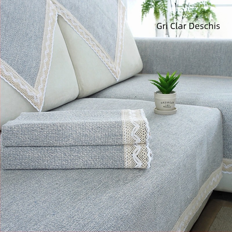 Pernă de canapea din bumbac, în formă de șervețet croșetat, pentru canapele cu un singur loc, stil personal