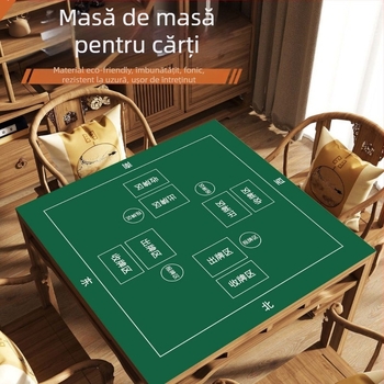 Față de masă pentru jocuri de cărți și poker, pătrată, antiderapantă, silențioasă, rezistentă la uzură