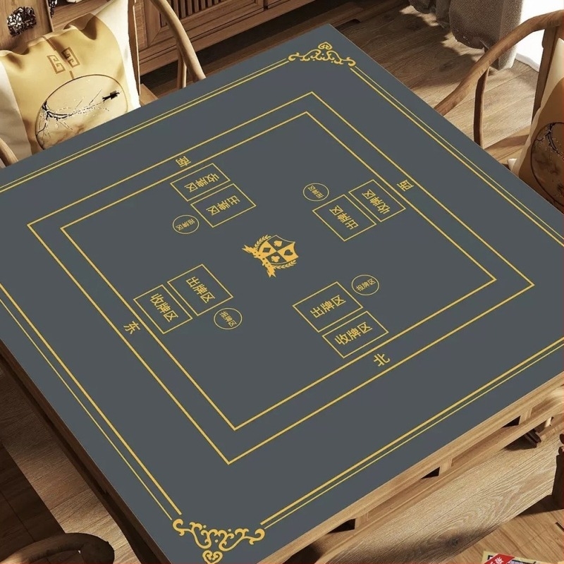 Față de masă pentru jocuri de cărți și poker, pătrată, antiderapantă, silențioasă, rezistentă la uzură