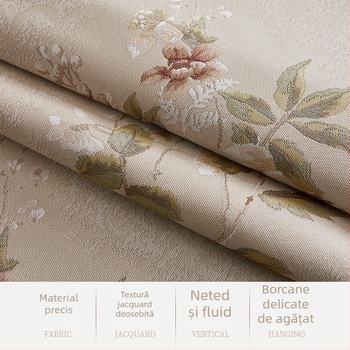 Față de masă pătrată, din țesătură, cu model plante și flori, rezistentă la temperaturi înalte