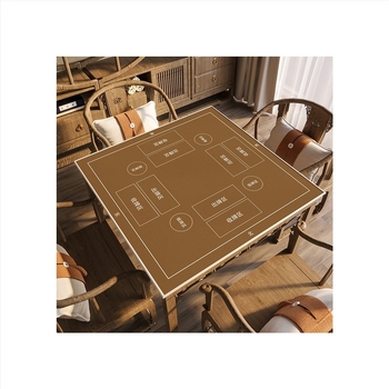 Față de masă pentru jocul Guandan, din velur cristal, formă pătrată, stil minimalist, modele: uni/print/geometric