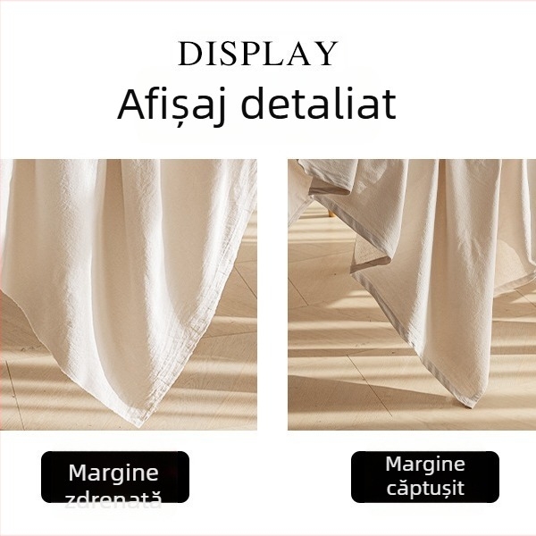 Gao Pai față de masă din bumbac 100%, dreptunghiulară, monocromă, stil modern simplu