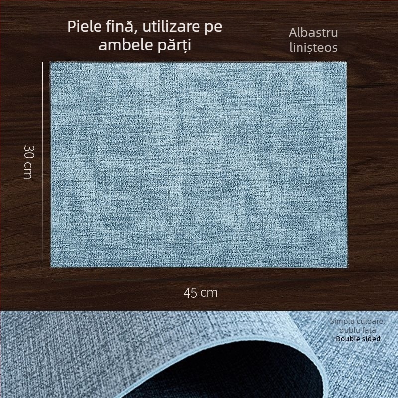 Față de masă din in, dreptunghiular, stil Nou Chinezesc, antiderapant, rezistent la căldură