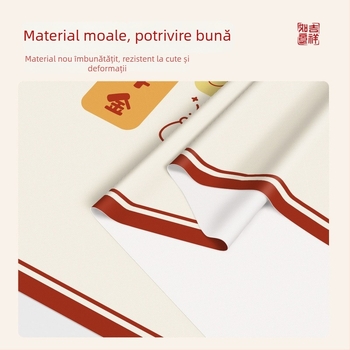 Față de masă PVC, formă semi-circulară, cu model imprimat, impermeabilă, rezistentă la ulei, fără spălare, anti arsuri