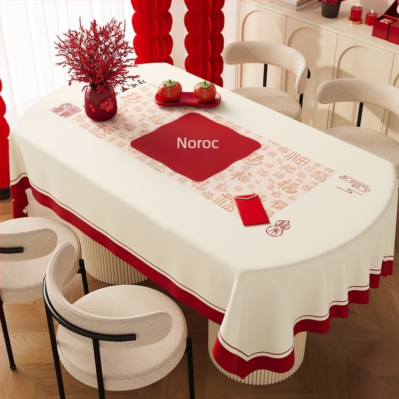 Față de masă PVC, formă semi-circulară, cu model imprimat, impermeabilă, rezistentă la ulei, fără spălare, anti arsuri