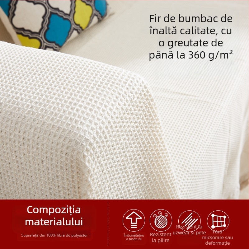 Husă pentru canapea din poliester, model cu dungi, stil simplu