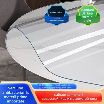 Covoraș rotund din PVC pentru masă, model solid