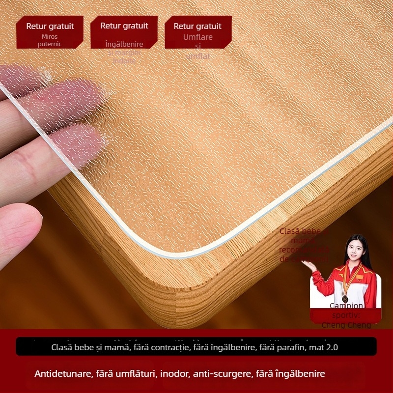 Față de masă pătrată, cu model grilă, anti-încrețire, din fibră elastică de poliuretan (spandex)