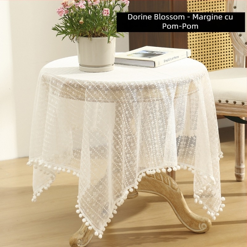 Față de masă, Yuro, stil francez, model floral, poliester