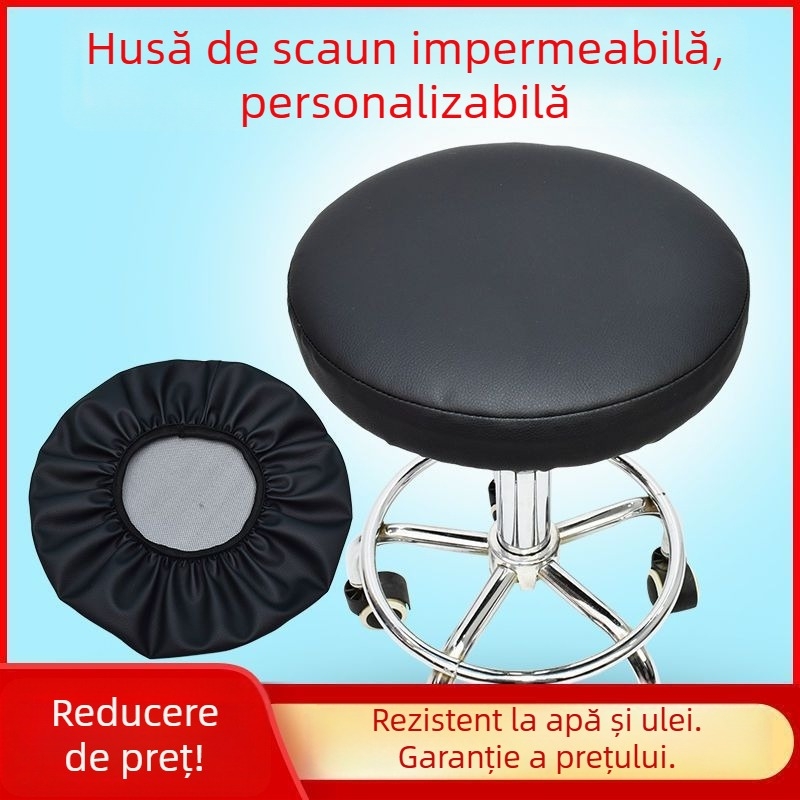 Husă circulară impermeabilă pentru taburet – PVC, rezistentă la temperaturi înalte, design simplu și modern