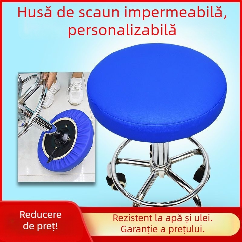 Husă circulară impermeabilă pentru taburet – PVC, rezistentă la temperaturi înalte, design simplu și modern