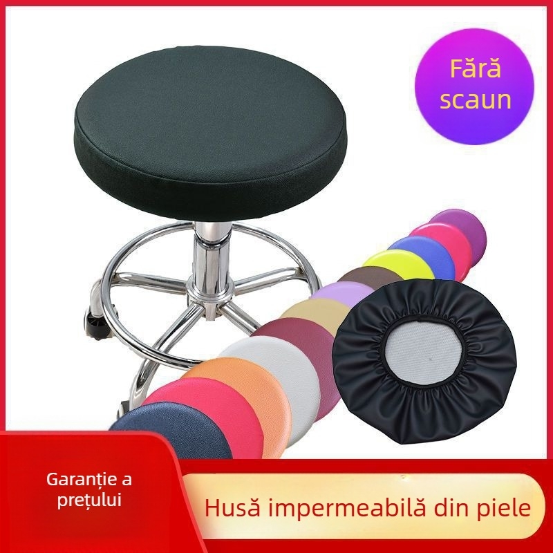 Husă circulară impermeabilă pentru taburet – PVC, rezistentă la temperaturi înalte, design simplu și modern