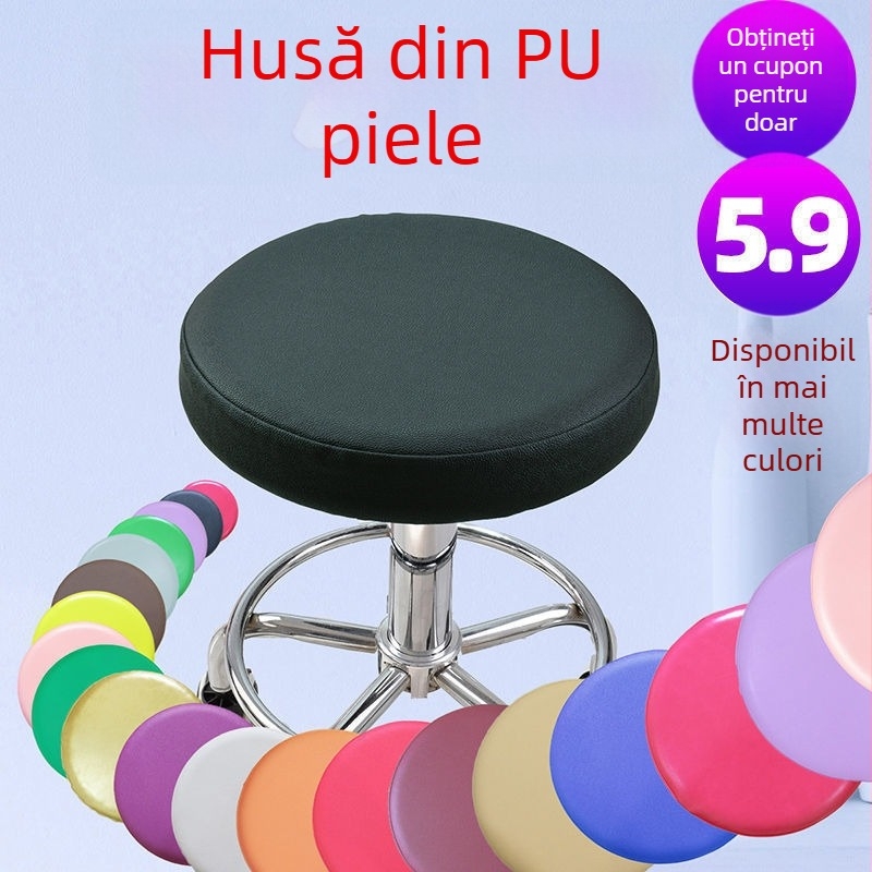 Husă circulară impermeabilă pentru taburet – PVC, rezistentă la temperaturi înalte, design simplu și modern