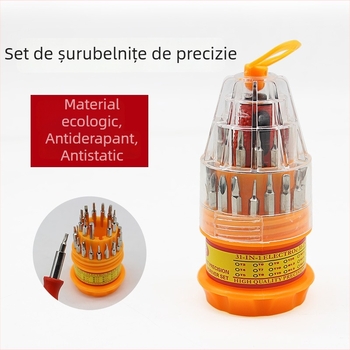Set de 31 șurubelnițe Pagoda – multifuncțional, manual, cu capete plate și cruciforme pentru reparații ale aparatelor electrocasnice, într-o cutie de scule portabilă