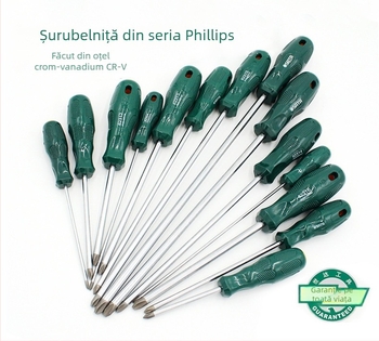 Șurubelniță încrucișată cu magneție și izolație, din oțel crom-vanadiu, model 62302-62320