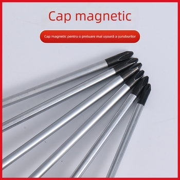 Șurubelniță magnetică cu capăt în cruce și plat, din oțel crom-vanadiu, magnet puternic, mâner ergonomic