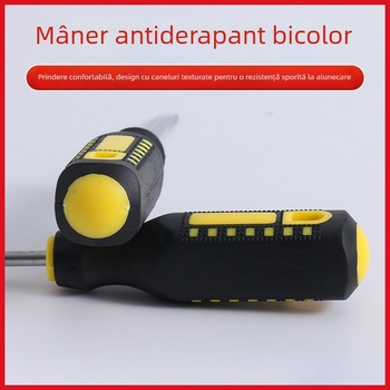 Șurubelniță magnetică cu capăt în cruce și plat, din oțel crom-vanadiu, magnet puternic, mâner ergonomic