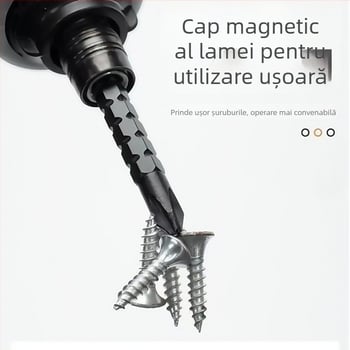 Șurubelniță cu ratchet semi-automat, mâner telescopic dublă utilizare – trusă compactă multifuncțională pentru reparații casnice