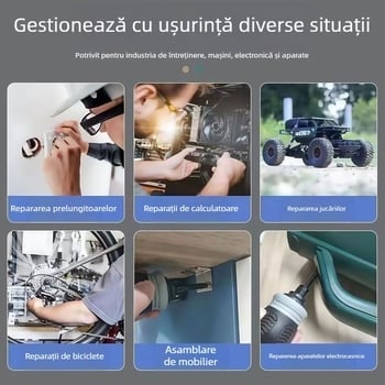 Șurubelniță cu ratchet semi-automat, mâner telescopic dublă utilizare – trusă compactă multifuncțională pentru reparații casnice