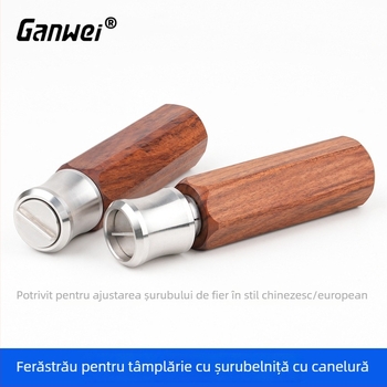 Șurubelniță pentru planer cu capac metalic – vârf plat reglabil, oțel inoxidabil, mâner din lemn de trandafir, 0,15 kg, fără magnetism