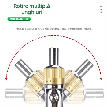 Șurubelniță cu ratchet, multi-funcțională, biti Philips și plat, mâner izolat, cuplu 3,5 N·m, Cr-V biti, Zhuanyi Hardware