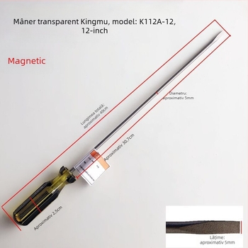 Șurubelniță Jingmu K112 cu cap plat, din oțel Cr-V, izolată și magnetică, greutate 150 g