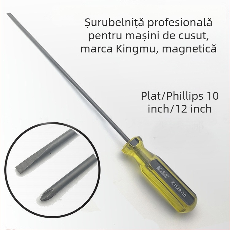 Șurubelniță Jingmu K112 cu cap plat, din oțel Cr-V, izolată și magnetică, greutate 150 g