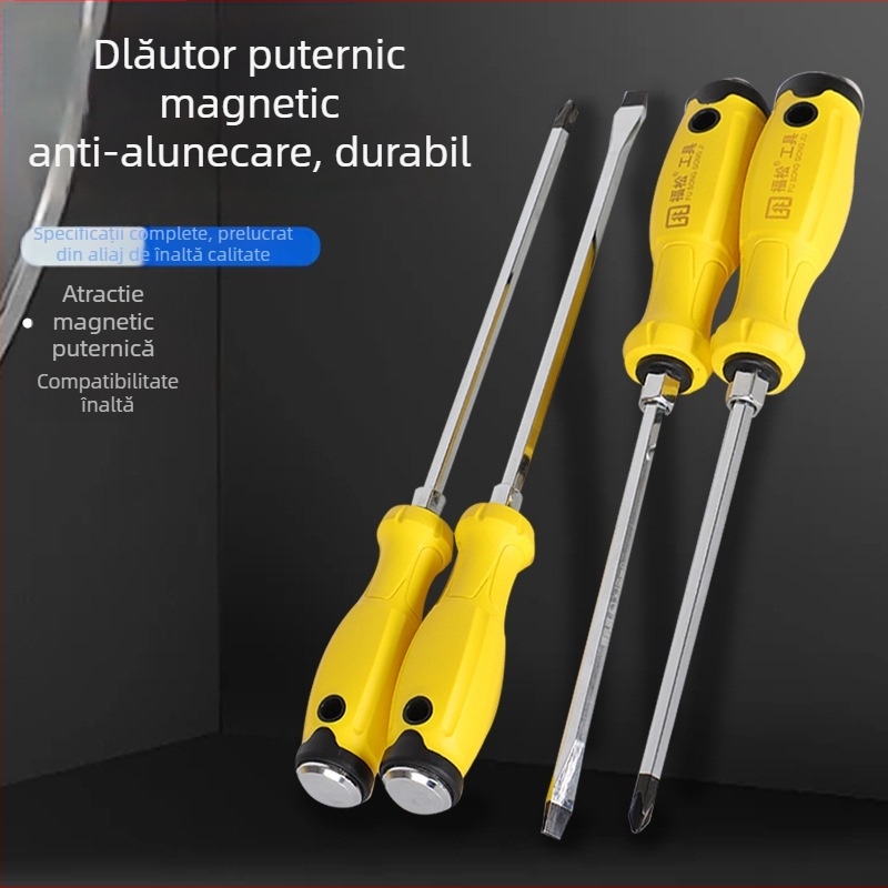 Set de șurubelnițe Fusong – izolate, magnetice, oțel crom-vanadiu Cr_V, vârf cu cap plat