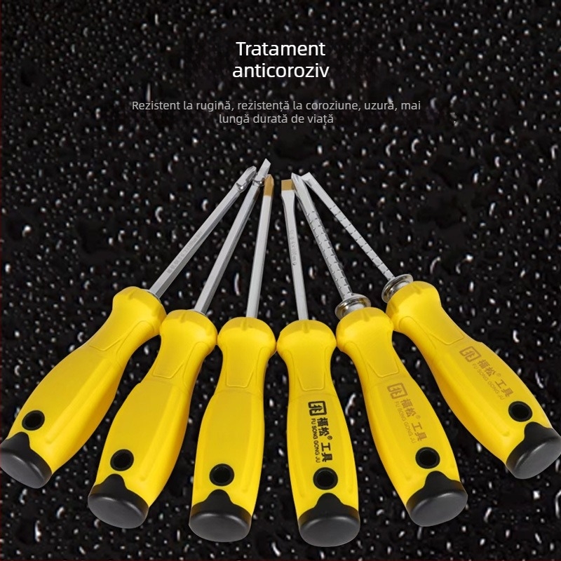 Set de șurubelnițe Fusong – izolate, magnetice, oțel crom-vanadiu Cr_V, vârf cu cap plat