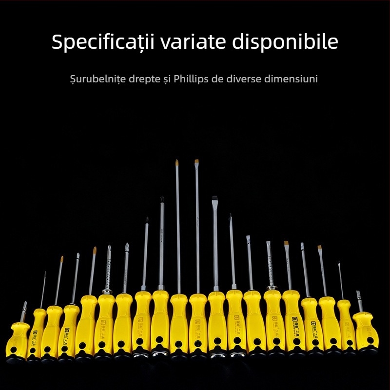 Set de șurubelnițe Fusong – izolate, magnetice, oțel crom-vanadiu Cr_V, vârf cu cap plat