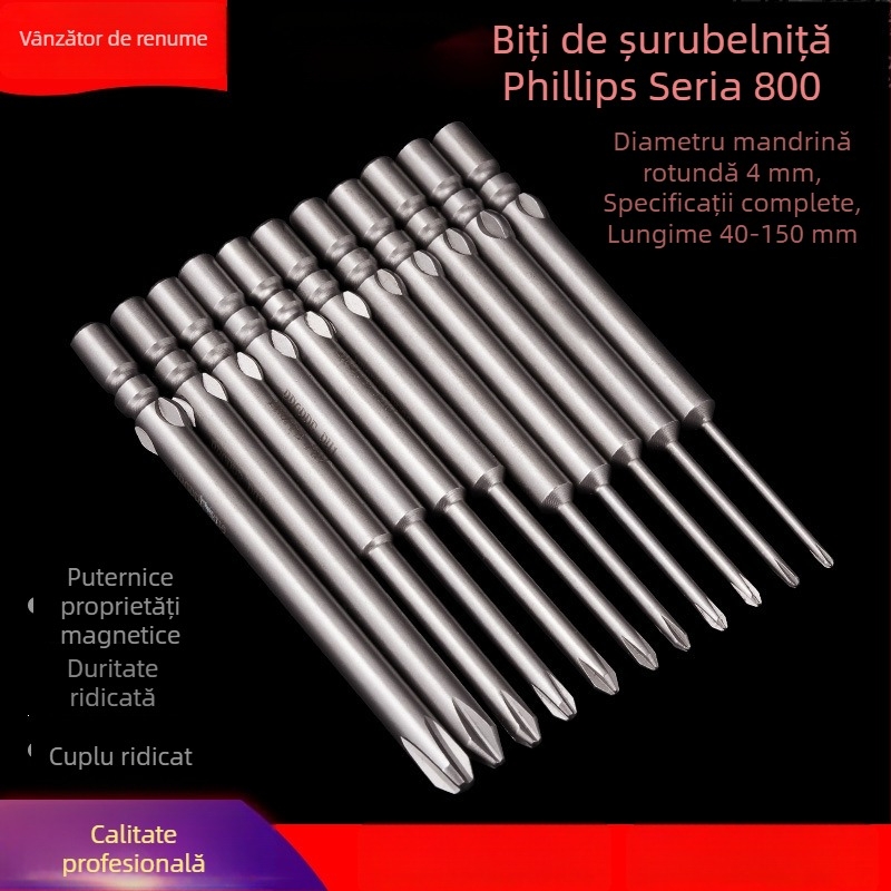 Bit magnetic pentru șurubelniță electrică Philips PH0, ax de 4 mm