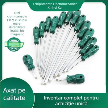 Set Shida de șurubelnițe: cap Phillips și plat, din oțel nichel-chrom, neizolat, nemagnetice