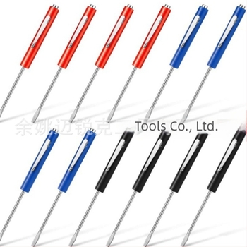 Meric șurubelniță stil pix din oțel cu carbon, mâner ABS, capete interschimbabile, două în unu