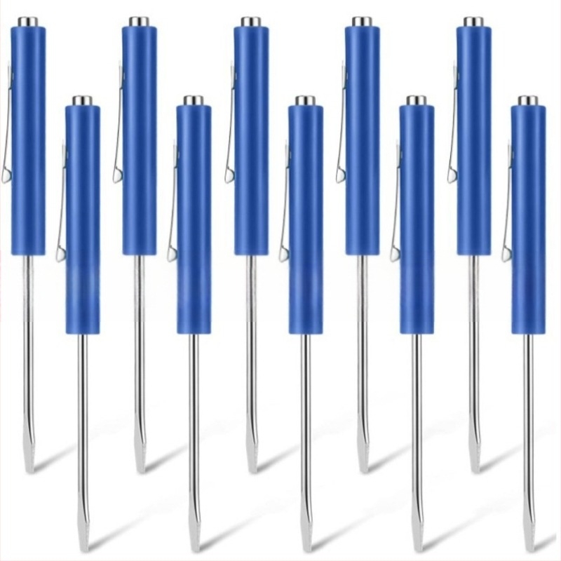 Meric șurubelniță stil pix din oțel cu carbon, mâner ABS, capete interschimbabile, două în unu