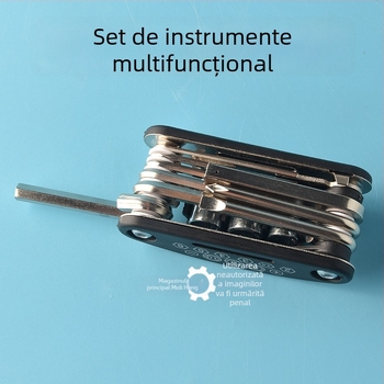 Set multifuncțional de șurubelnițe și chei hexagonale pliant, 16 în 1, portabil, detașabil, din oțel S2