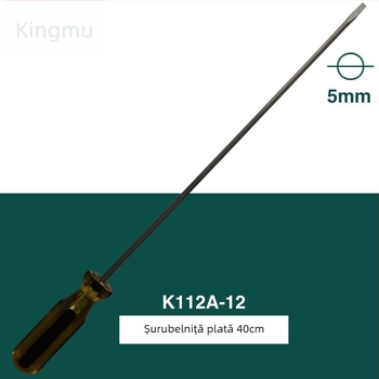 Kyomu K112A șurubelniță de reparații, cap plat, izolată și magnetică, oțel crom-vanadiu, mâner din rășină