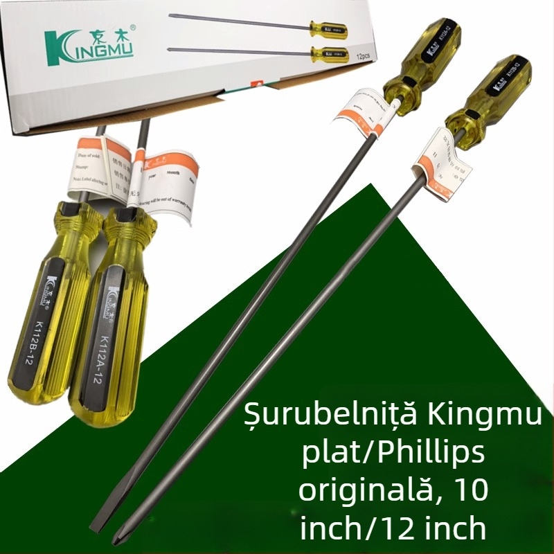 Kyomu K112A șurubelniță de reparații, cap plat, izolată și magnetică, oțel crom-vanadiu, mâner din rășină