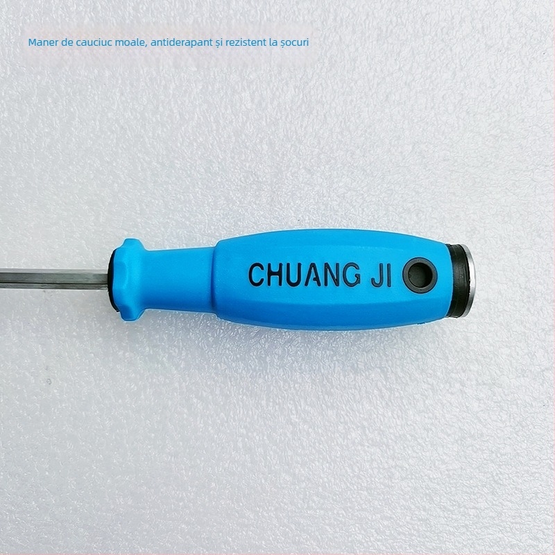 Șurubelniță cu vârf plat și Philips, oțel carbon, magnet, construcție monobloc, mâner PC+TPR