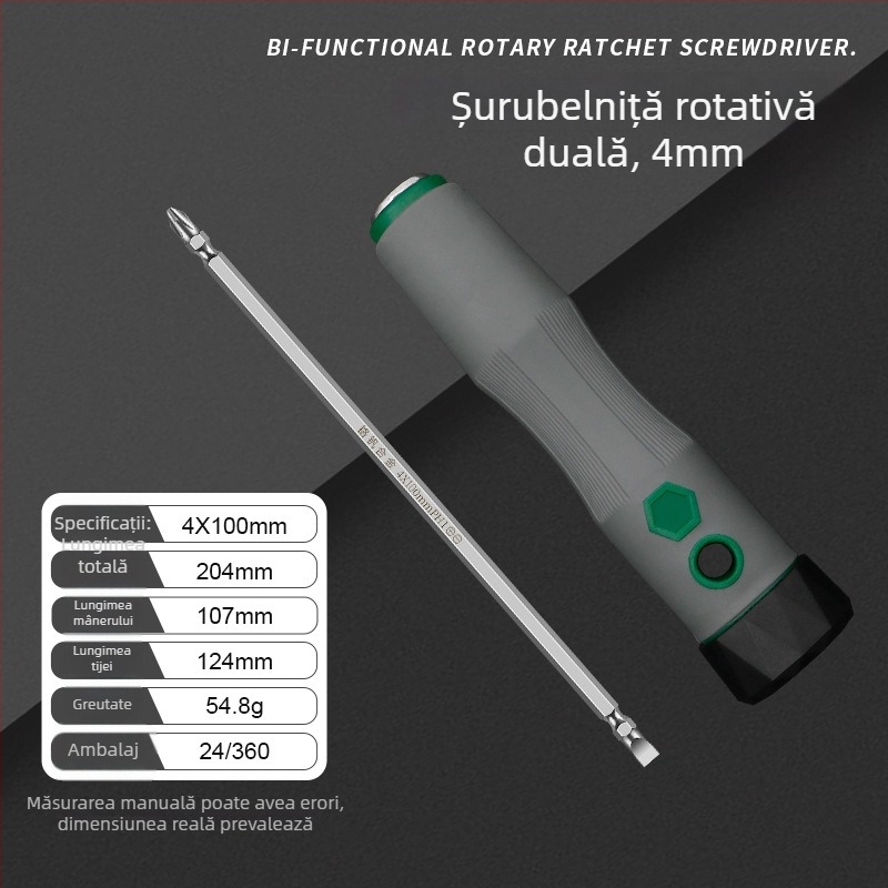 Șurubelniță duală cu cap cruci și plat, izolată, oțel CR-V, mâner TPR, nemagnetic