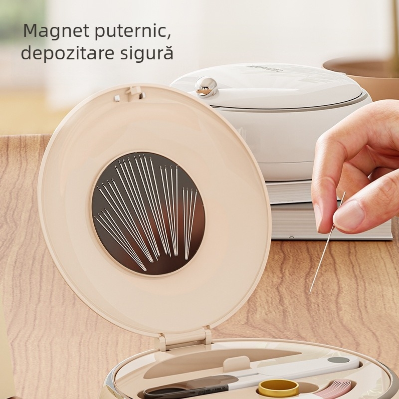 Kit magnetic de cusut cu unelte de mână pentru uz casnic, cutie de cusut portabil